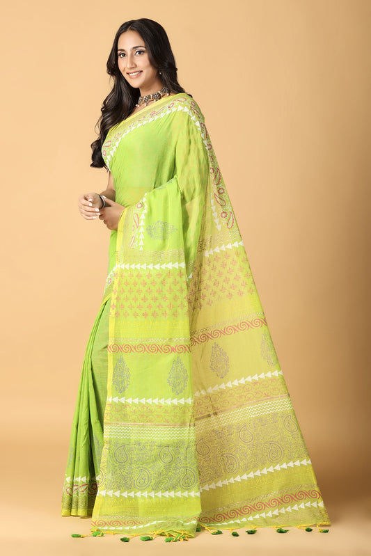 CHAPPAI COLLECTION-Khati Meethi Handblock printed saree