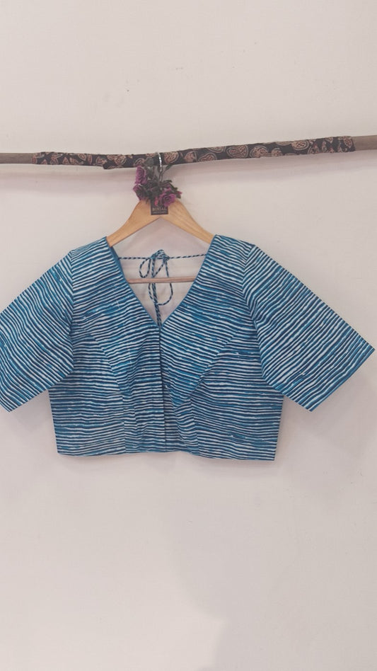 STRIPES PRINT READYMADE BLOUSE