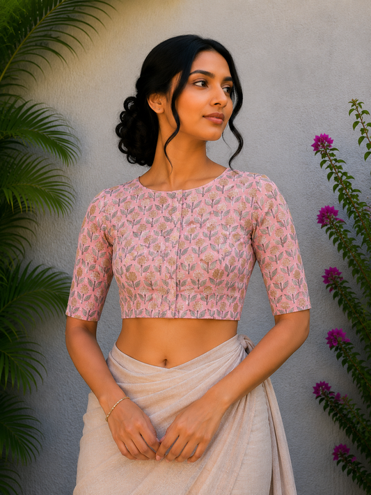 FLORAL BUTTI SANGANERI PRINT READYMADE BLOUSE