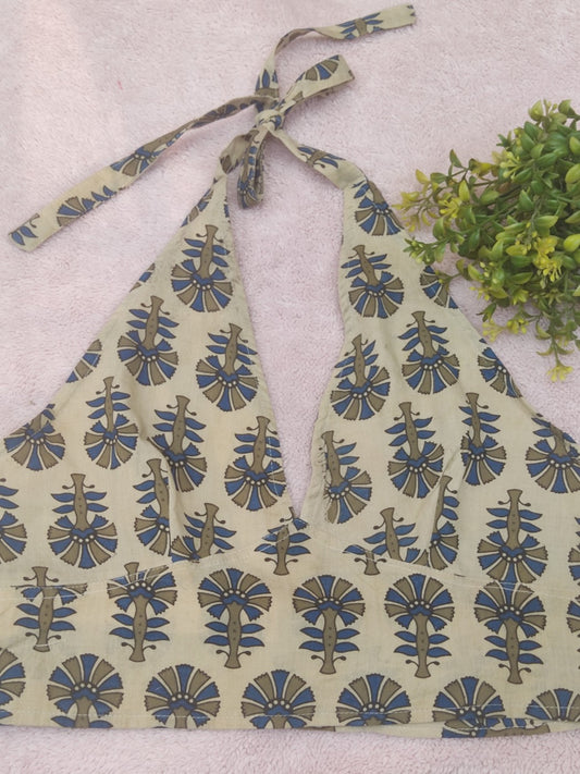 Knotting Ajrakh Floral Butti