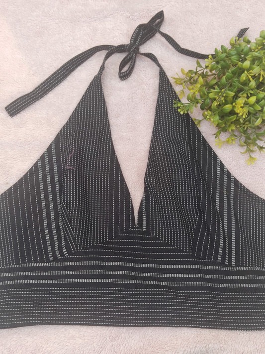 Knotting Black Kantha