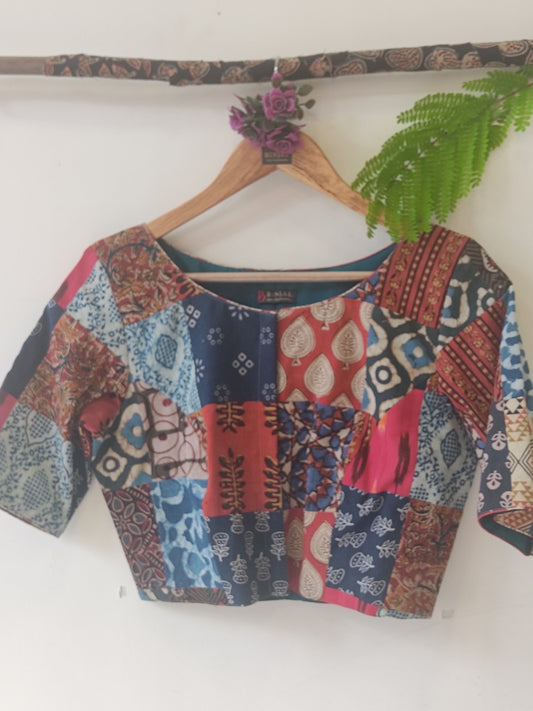 AJRAKH PATCHWORK BLOUSE 1