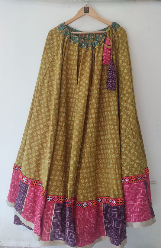 E-HALO COLLECTION MUSTARD SKIRT