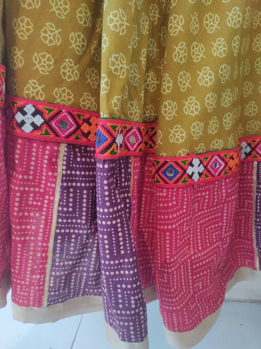 E-HALO COLLECTION MUSTARD SKIRT