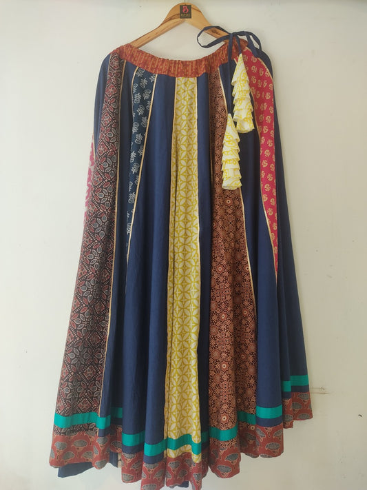 E-HALO COLLECTION BLUE MULTI COLOUR SKIRT