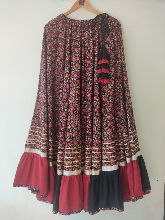 E-HALO COLLECTION BLACK MAROON SKIRT
