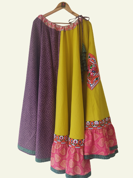E-HALO COLLECTION PURPLE YELLOWISH SKIRT