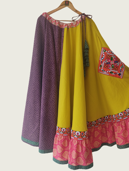 E-HALO COLLECTION PURPLE YELLOWISH SKIRT