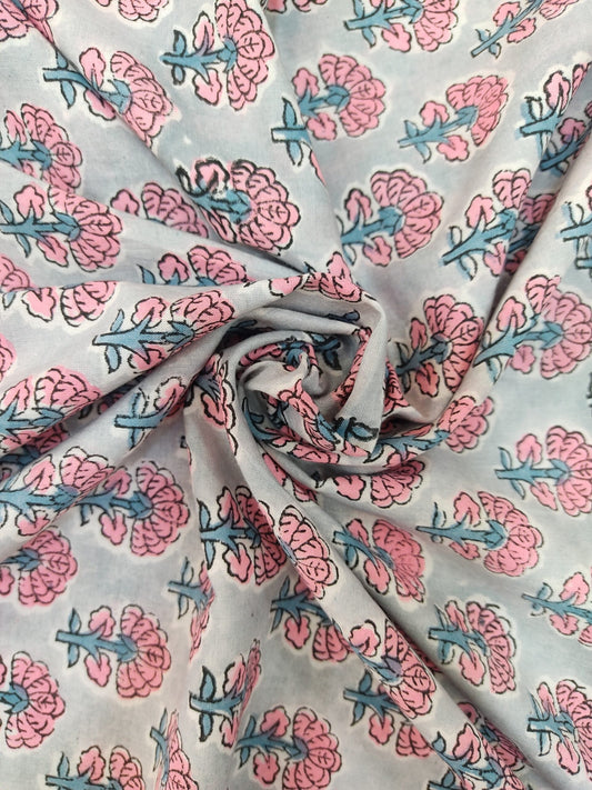 Pure Cotton Grey Floral Butti – Everyday Elegance-(Rakhi edits)