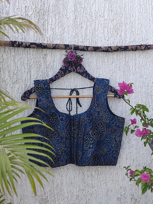 INDIGO MOR SILK READYMADE BLOUSE
