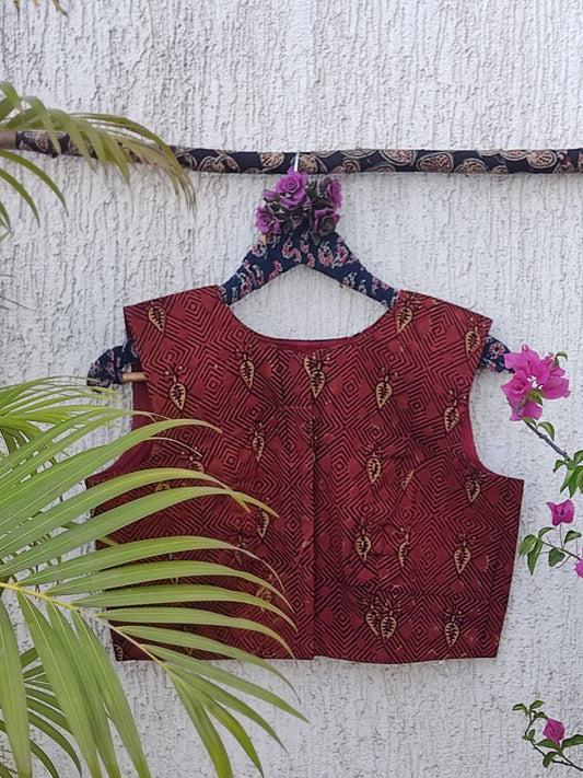 RUST DABU READYMADE BLOUSE