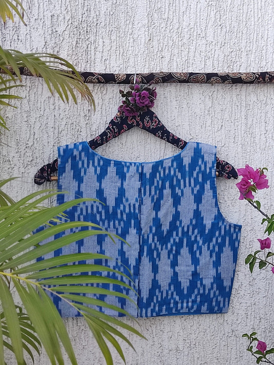 BLUE IKAT READYMADE BLOUSE