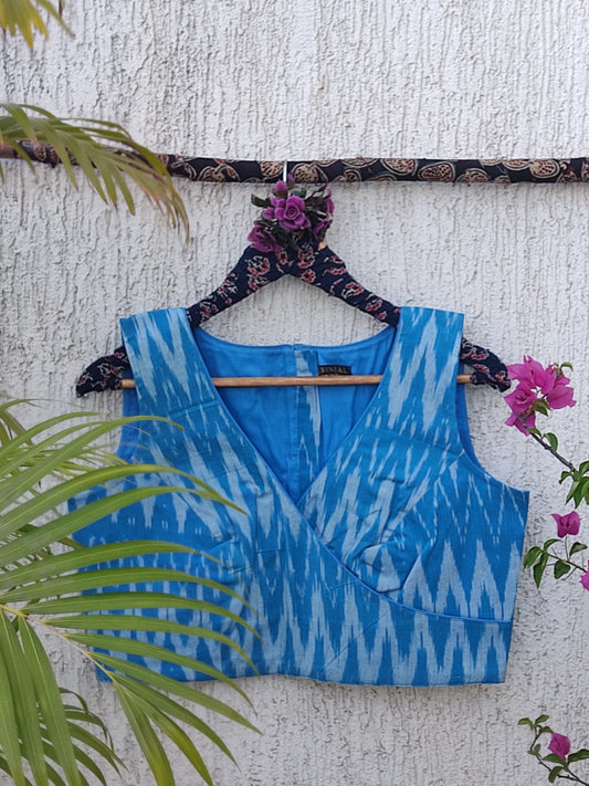 TURQ IKAT READYMADE BLOUSE