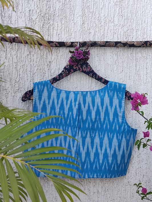 TURQ IKAT READYMADE BLOUSE