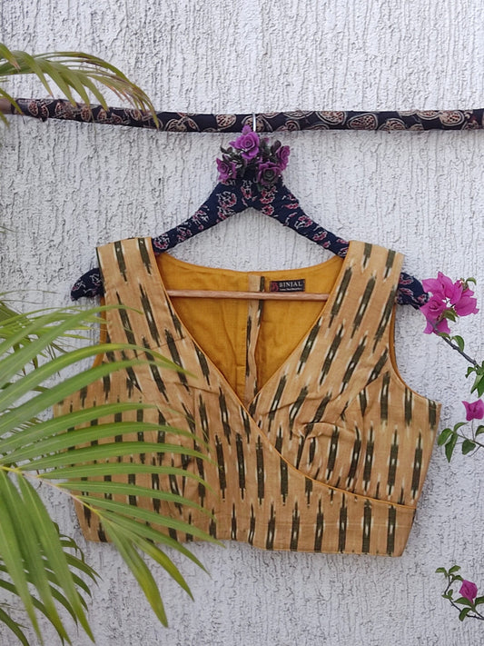 MUSTARD IKAT READYMADE BLOUSE