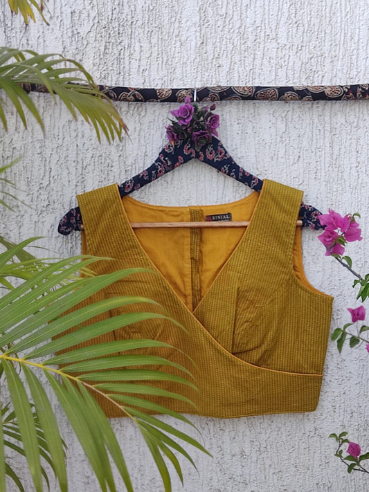 MUSTARD KANTHA READYMADE BLOUSE