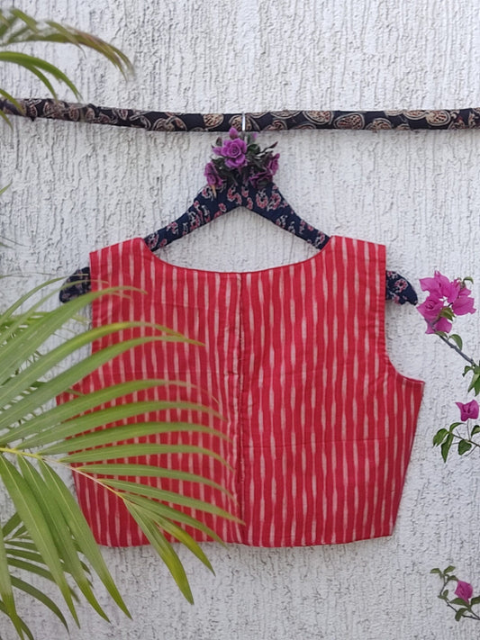 RED IKAT READYMADE BLOUSE