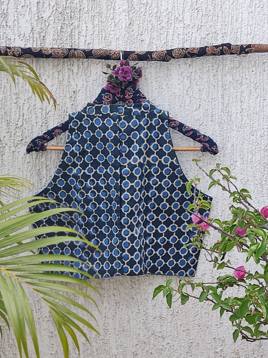 INDIGO GEO DABU READYMADE BLOUSE