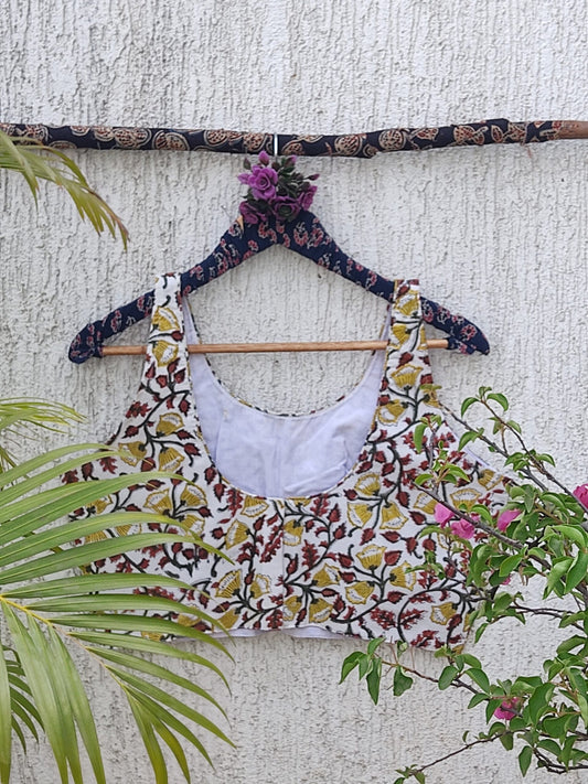 WHITE JAAL READYMADE BLOUSE