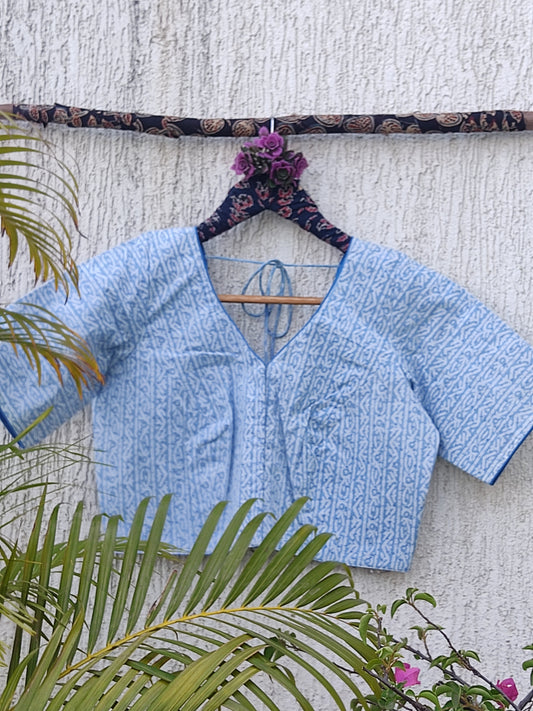 BLUE STRIPES READYMADE BLOUSE