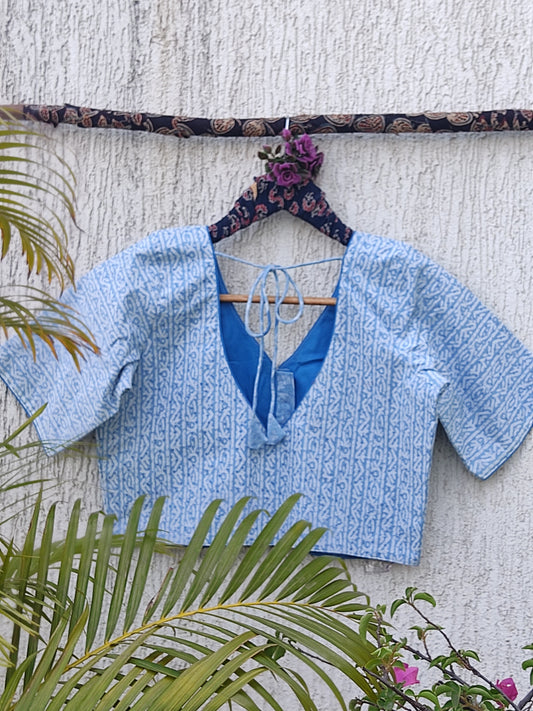 BLUE STRIPES READYMADE BLOUSE