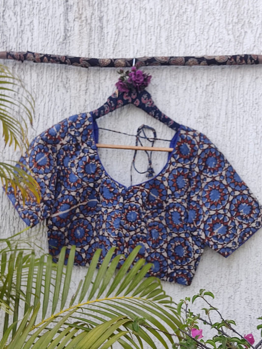 AJRAKH HANDBLOCK PRINTED READYMADE BLOUSE