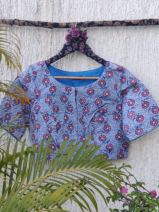 BLUISH GREY READYMADE BLOUSE