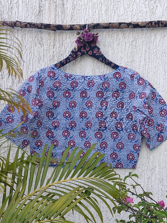 BLUISH GREY READYMADE BLOUSE