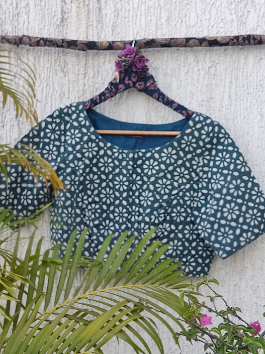 LEAF GREEN READYMADE BLOUSE