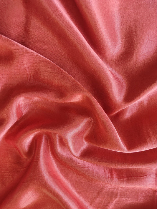 TOMATO MASHRU SILK PLAIN