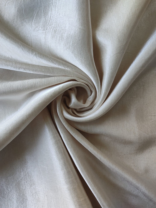 PEARL WHITE MASHRU SILK PLAIN
