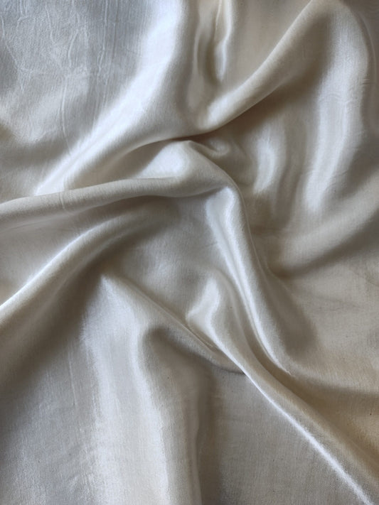 PEARL WHITE MASHRU SILK PLAIN
