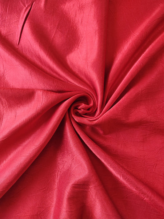 CRIMSON RED MASHRU SILK PLAIN