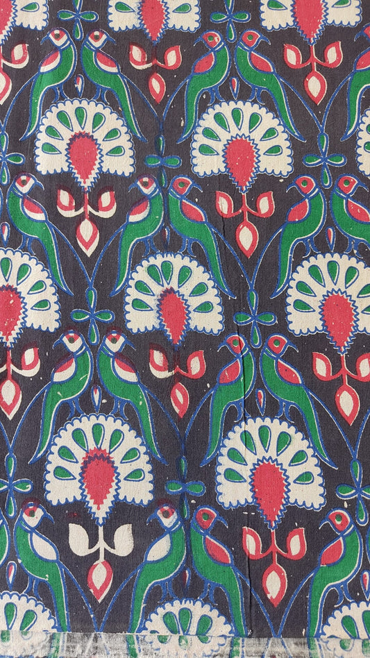 BIRD KALAMKARI HANDPRINTED COTTON FABRIC