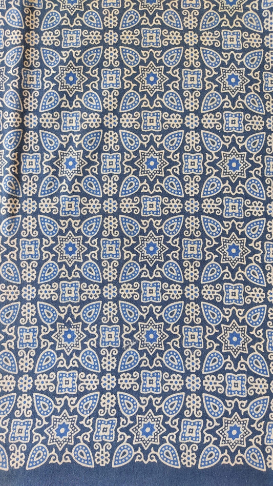 PURE COTTON BLUE PRINTED COTTON FABRIC