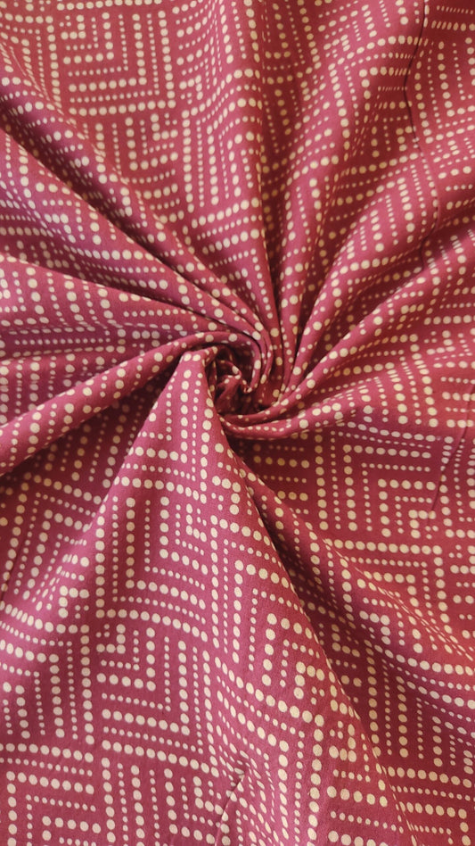 PURE COTTON RUST PRINTED COTTON FABRIC