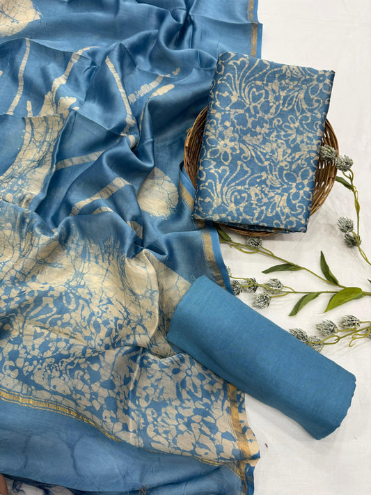 Soft and sheer Chanderi silk fabric for women