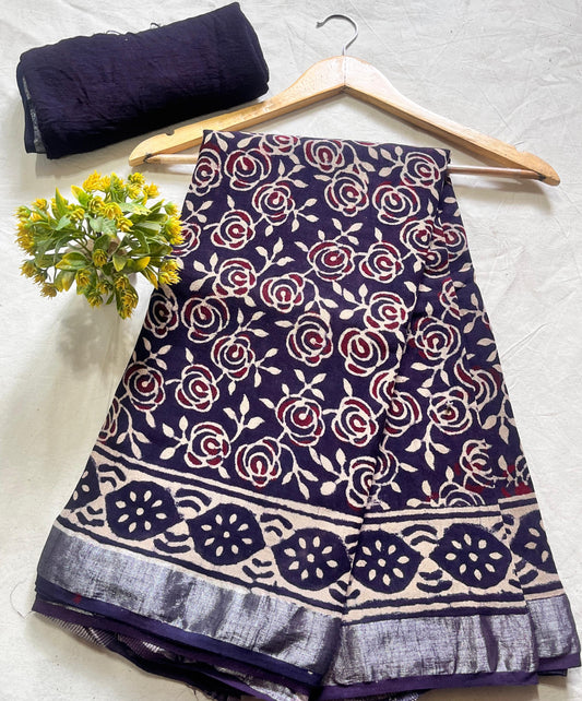 IRA COTTON LINEN SAREE