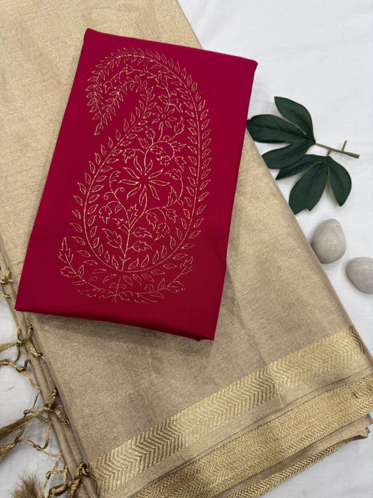 GOLDEN TISSUE SAREE 10