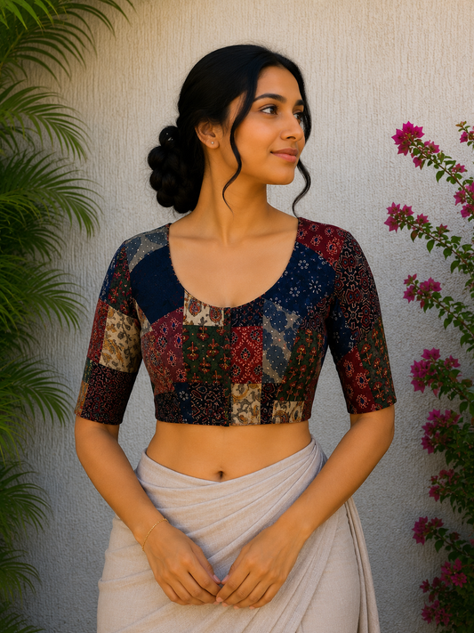 AJRAKH PATCHWORK BLOUSE 11