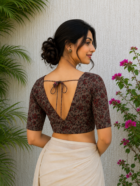 BROWN READYMADE BLOUSE
