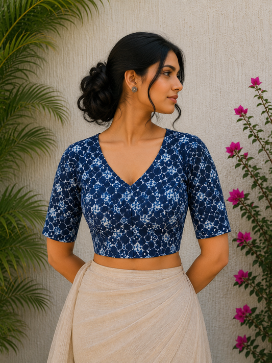 INDIGO DABU READMADE BLOUSE