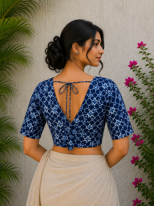 INDIGO DABU READMADE BLOUSE