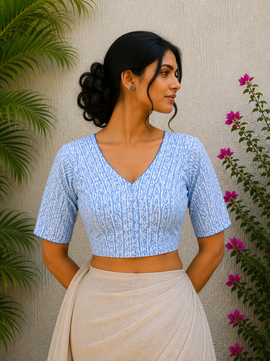 BLUE STRIPES READYMADE BLOUSE