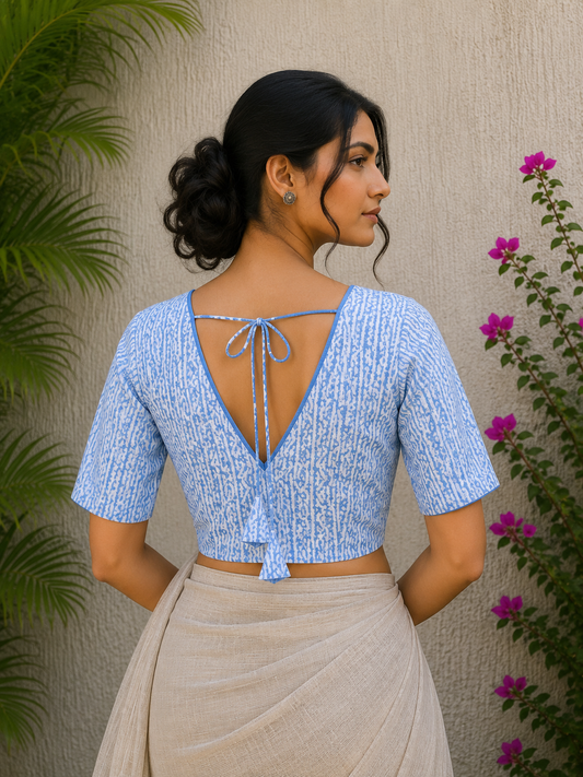 BLUE STRIPES READYMADE BLOUSE