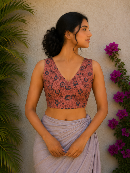 RUST VEG READYMADE BLOUSE