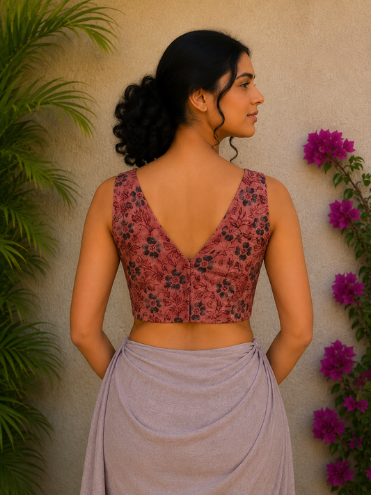 RUST VEG READYMADE BLOUSE