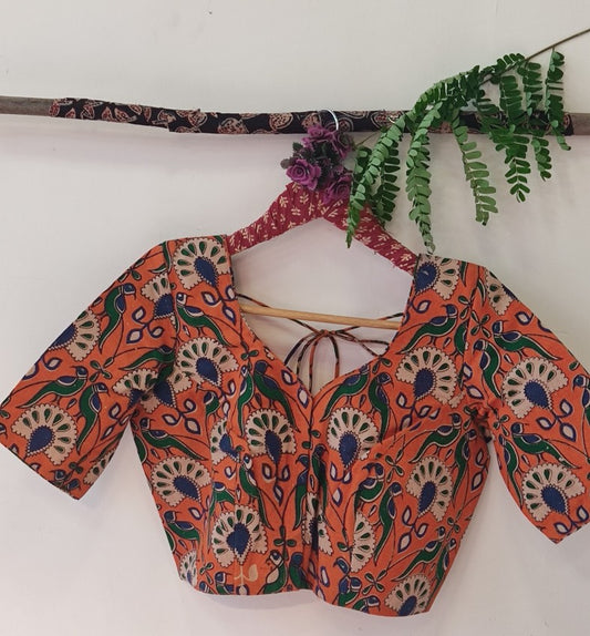 KALAMKARI PRINTED READYMADE BLOUSE