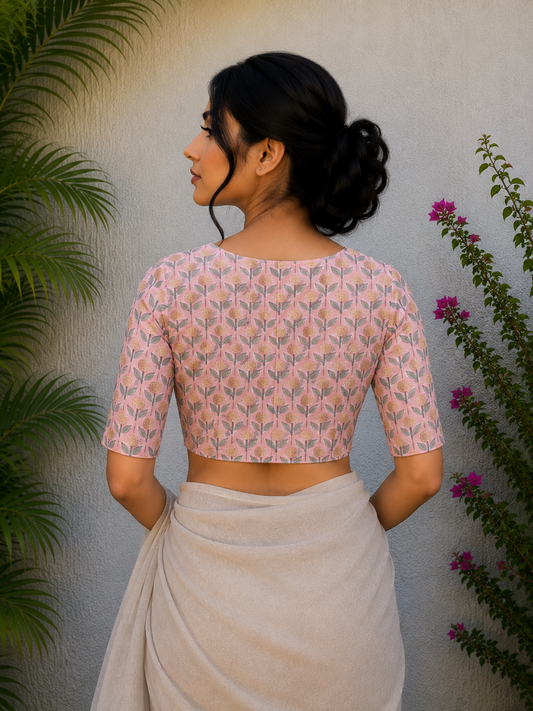 FLORAL BUTTI SANGANERI PRINT READYMADE BLOUSE
