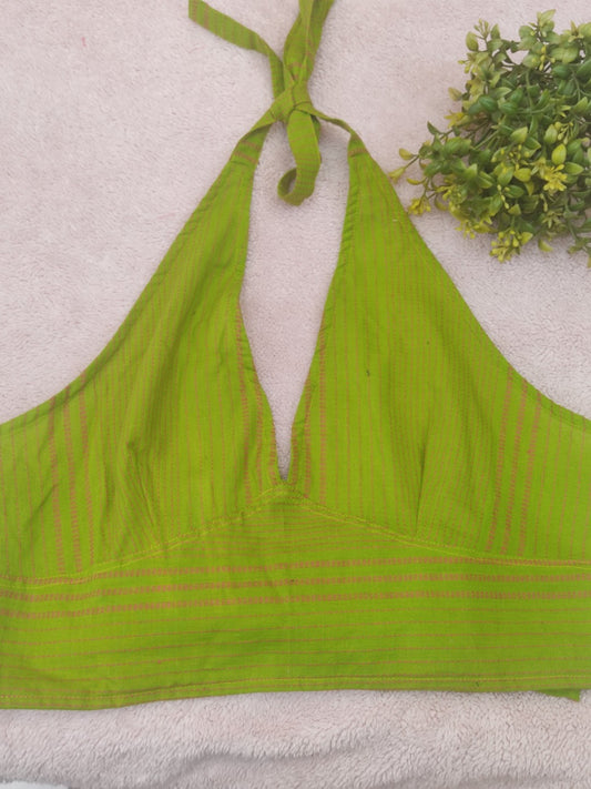 Knotting Lime Green Kantha